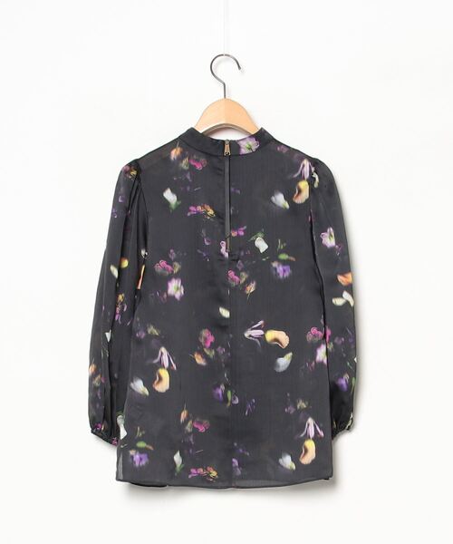 「Ted Baker」 花柄7分袖ブラウス 0 ブラック レディース_画像2