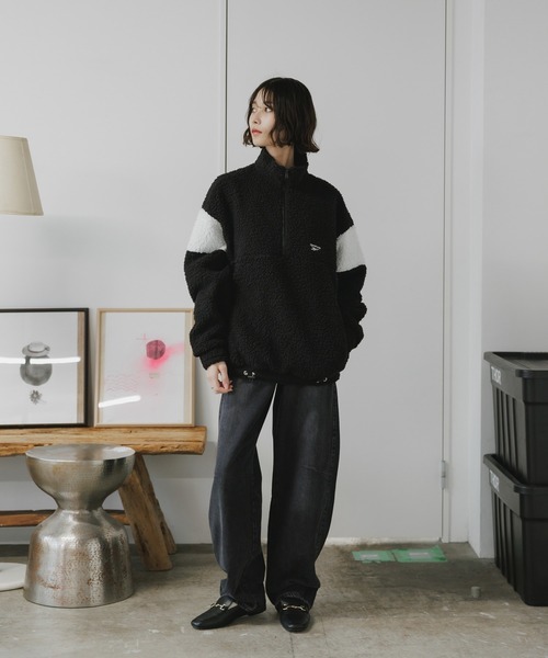 Reebok（リーボック） ブルゾン アウター HALF ZIP BOA FLEECE BLOUSON