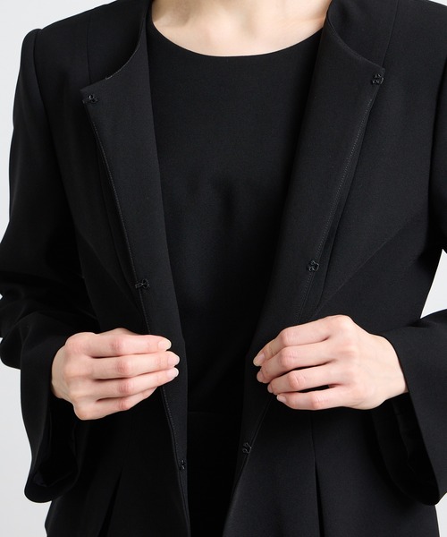   ブラックジャケット！新品未使用！ AIMER（エメ） ジャケット ノーカラージャケット 「喪服・礼服