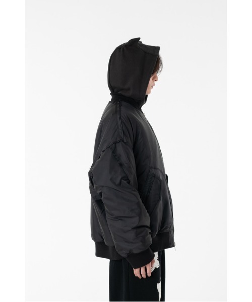 パロディMA-1 DISCOVERED ma1 ma-1 DEVILS EAR HOODIE DOWN MA-1 メンズ : ZOZOTOWN
