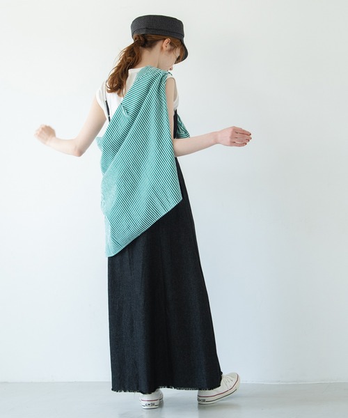 「Crisp」 キャミソールワンピース FREE ネイビー レディース_画像3