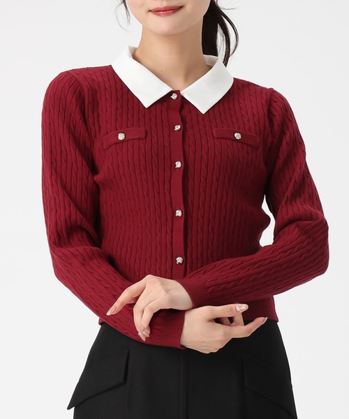 MISCH MASCH（ミッシュマッシュ） カーディガン 2025秋冬新作 シャツ襟