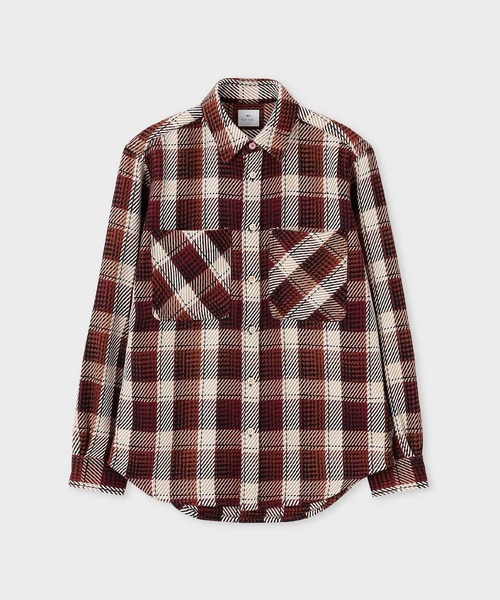 PS Paul Smith シャツ ヘビーツイル バッファローチェック オーバー