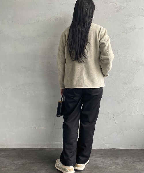 DANTON ノーカラージャケット グレージュ 36　新品未使用品 楽天市場】ダントン DANTON フリース カラーレス ジャケット