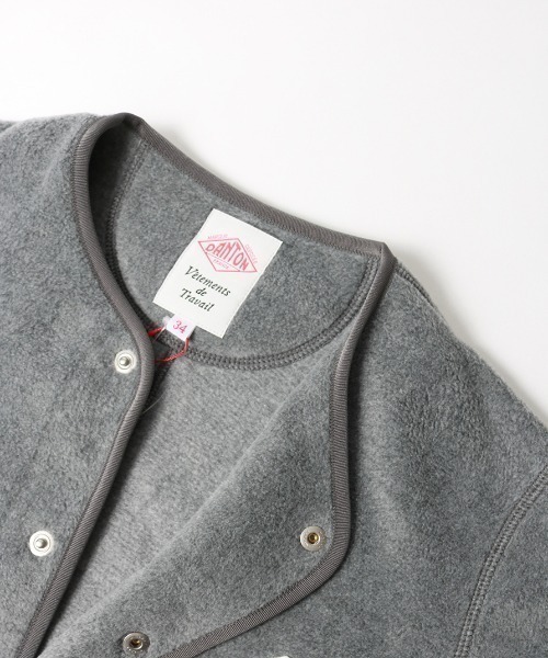 DANTON ノーカラージャケット グレージュ 36　新品未使用品 Danton（ダントン） ノーカラージャケット 36 グレイッシュベージュ