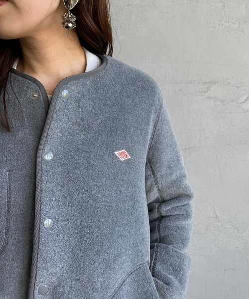 Danton（ダントン） ノーカラージャケット 36 ベージュ レディース