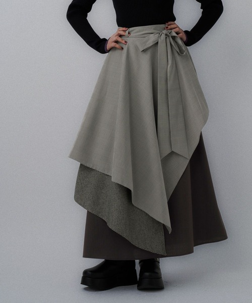 HARE（ハレ） スカート MIXチェックフレアスカート(HARE) : ZOZOTOWN