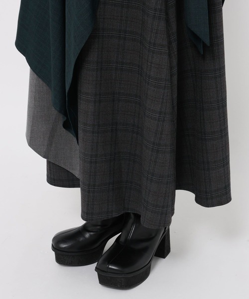 HARE（ハレ） スカート MIXチェックフレアスカート(HARE) : ZOZOTOWN