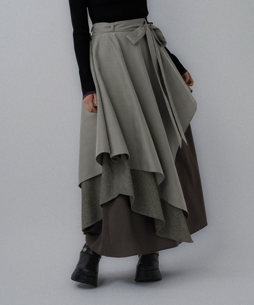 HARE（ハレ） スカート MIXチェックフレアスカート(HARE) : ZOZOTOWN