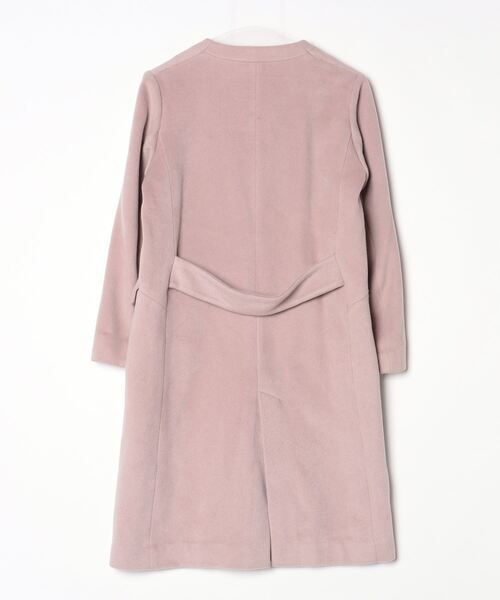 NANO universe（ナノ・ユニバース） ノーカラーコート 36 ピンク