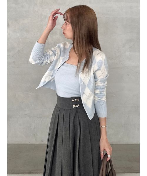 snidel スナイデル　プリーツレイヤードミディスカート　GRY SNIDEL（スナイデル） スカート プリーツレイヤードミディスカート