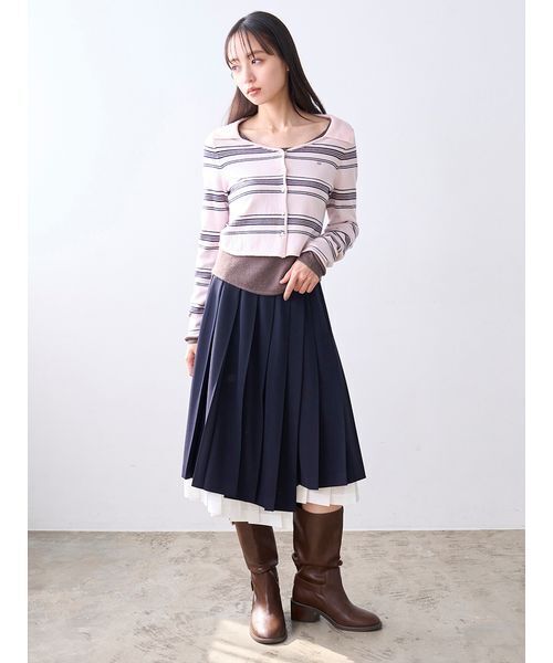 SNIDEL（スナイデル） スカート プリーツレイヤードミディスカート