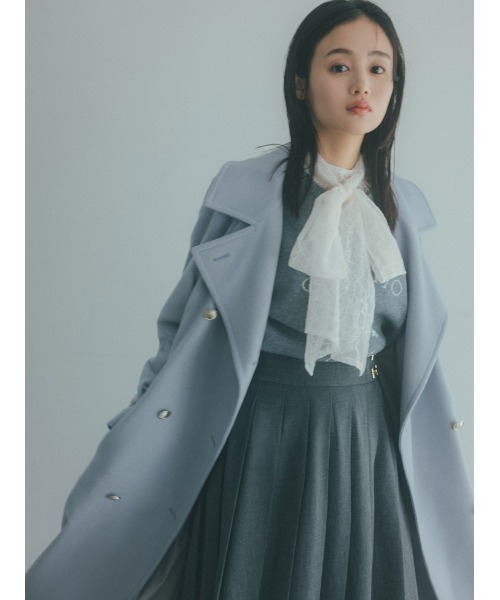 snidel スナイデル　プリーツレイヤードミディスカート　GRY プリーツレイヤードミディスカート【カンヘウォン着用】(ひざ丈