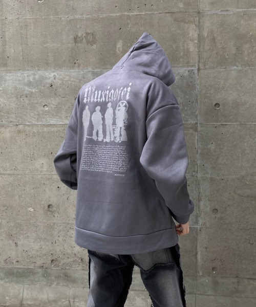 the GazettE バックプリント パーカー lilful パーカー 「25年秋冬新作」裏起毛フロントロゴバックプリント