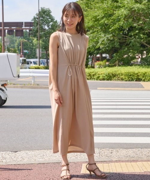 「saloon」 「innowave」ノースリーブワンピース FREE ネイビー レディース_画像5