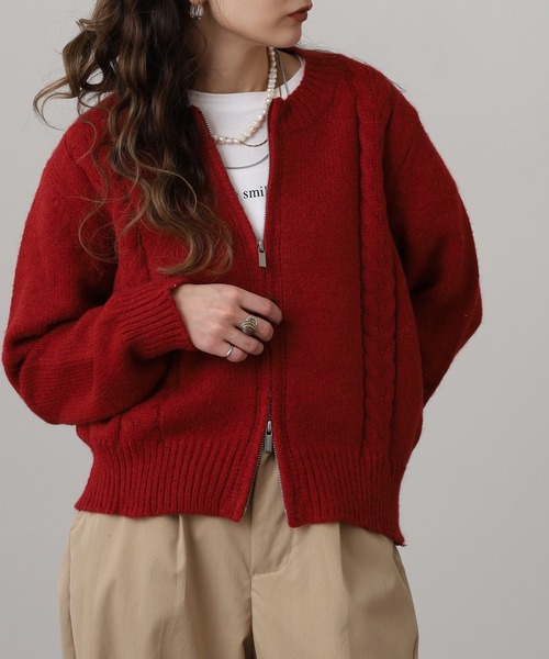 FUNALIVE（ファンアライブ） カーディガン フロントZIPニット