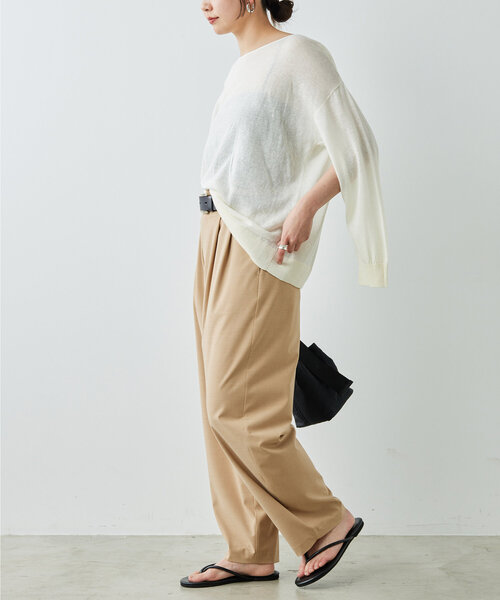 「GALLARDAGALANTE」 長袖ニット FREE オフホワイト レディース_画像4