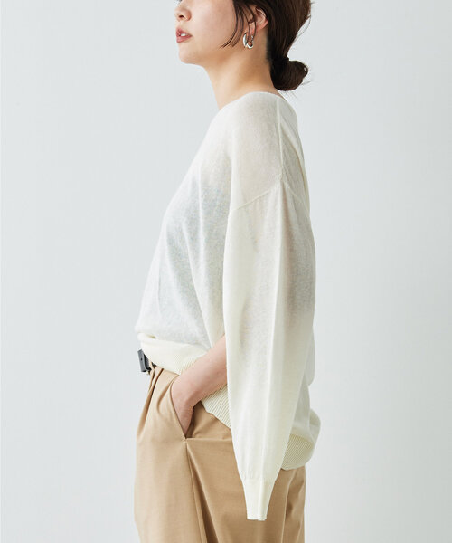 「GALLARDAGALANTE」 長袖ニット FREE オフホワイト レディース_画像8