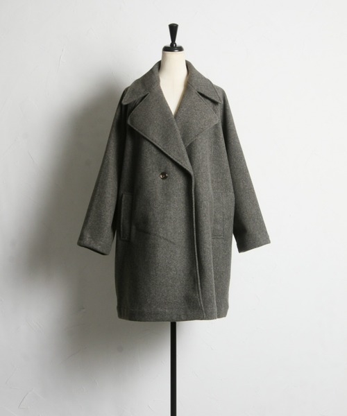 「&. NOSTALGIA」 ピーコート FREE グレー レディース_画像2