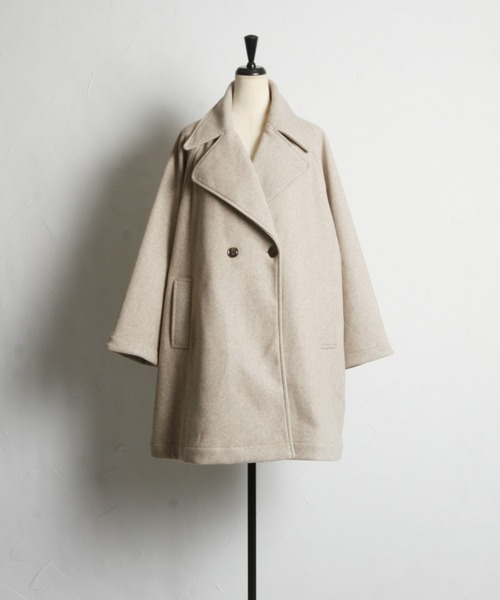 「&. NOSTALGIA」 ピーコート FREE グレー レディース_画像3