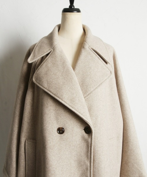 「&. NOSTALGIA」 ピーコート FREE グレー レディース_画像6