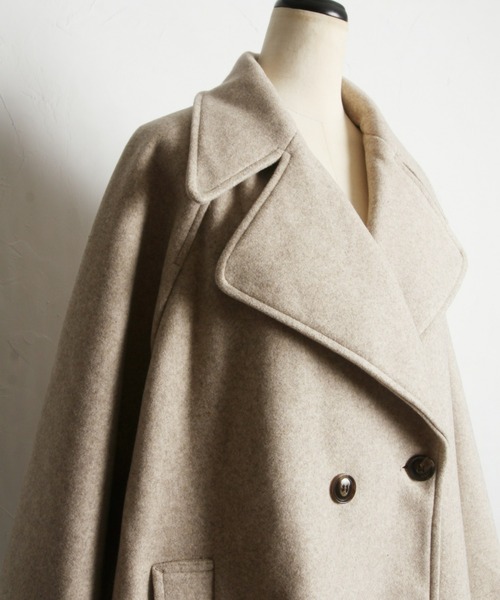 「&. NOSTALGIA」 ピーコート FREE グレー レディース_画像7