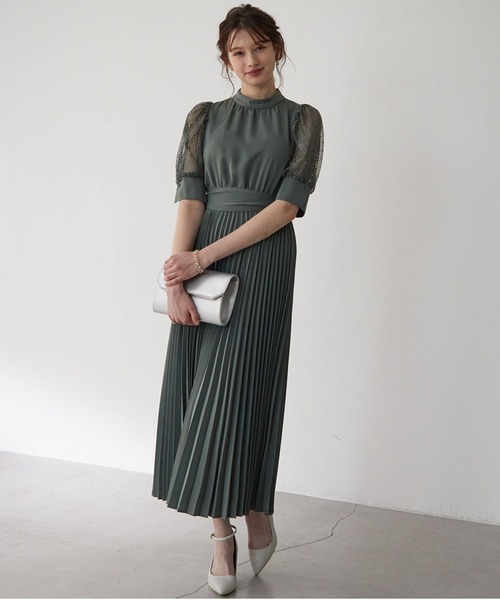 「Dorry Doll」 半袖ワンピース M チャコール レディース_画像3