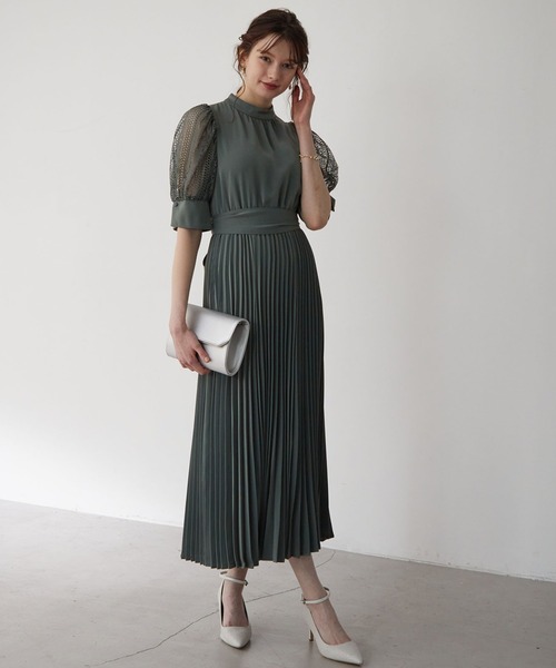「Dorry Doll」 半袖ワンピース M チャコール レディース_画像4