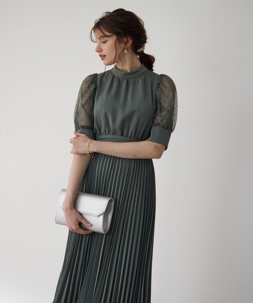 「Dorry Doll」 半袖ワンピース M チャコール レディース_画像7