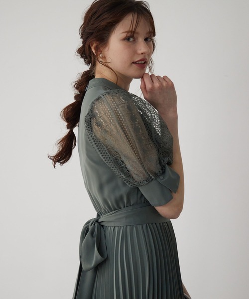 「Dorry Doll」 半袖ワンピース M チャコール レディース_画像8