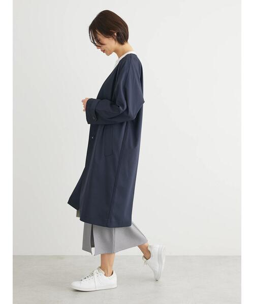 「Green Parks」 「chocol raffine robe」ノーカラーコート FREE ベージュ レディース_画像6