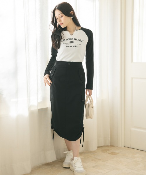 「MIEL CRISHUNANT」 長袖カットソー FREE グレー レディース_画像2