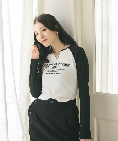 「MIEL CRISHUNANT」 長袖カットソー FREE グレー レディース_画像3