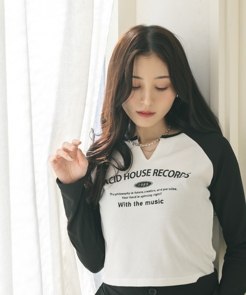 「MIEL CRISHUNANT」 長袖カットソー FREE グレー レディース_画像4