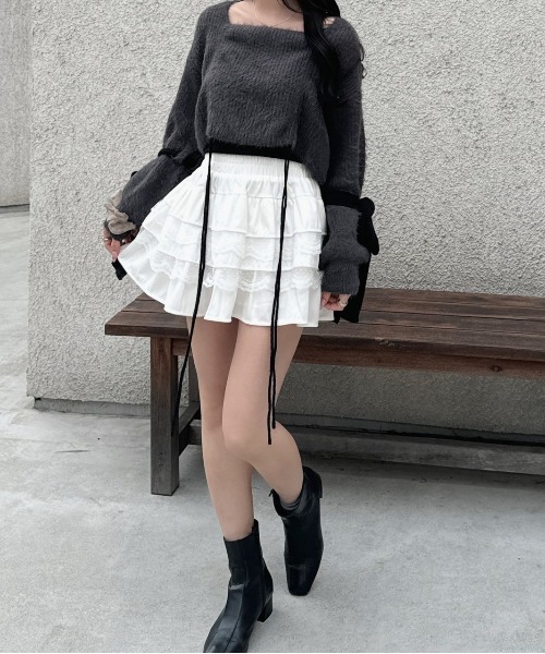 「nemne store」 長袖ニット フリー グレー レディース_画像3