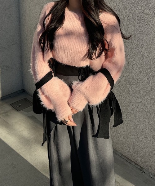 「nemne store」 長袖ニット フリー グレー レディース_画像7