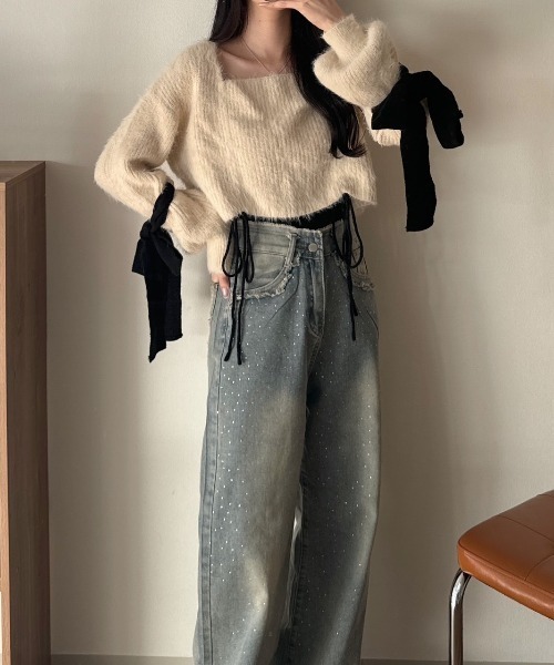 「nemne store」 長袖ニット フリー グレー レディース_画像8