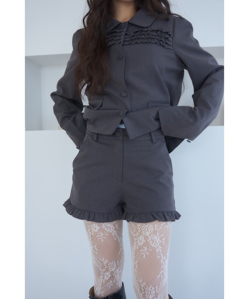 Smyeon パンツ Frill short pants/フリルデザインショートパンツ
