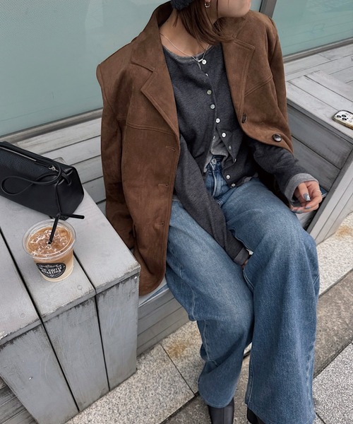 ジャケット・アウター suede dad jacket(dark brown) suede dad jacket | nananamoe