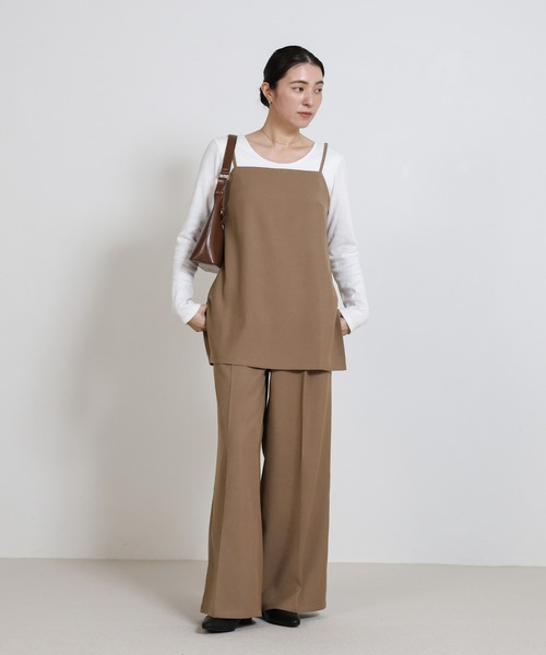 select MOCA（セレクトモカ） スラックス パンツ センタープレスワイド