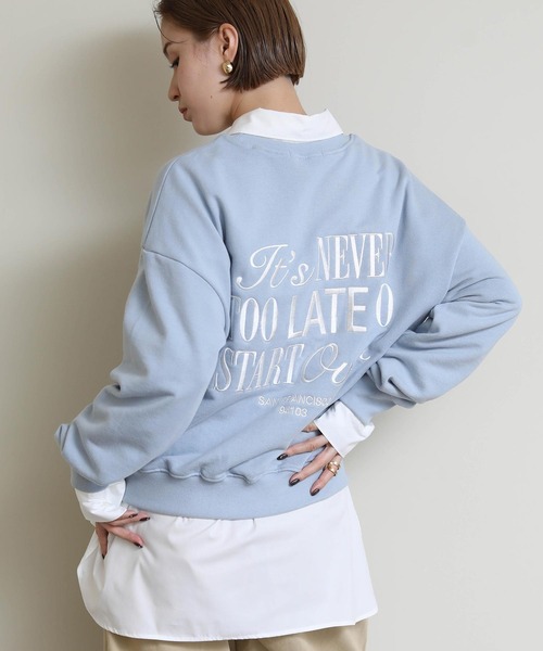 ユキエモン　ペタペタスウェットトレーナー　３Ｌ　新品 トレーナー スウェット バック刺繍裏毛スウェット レディース