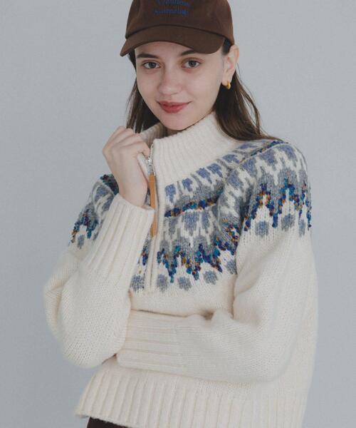 URBAN RESEARCH Sonny Label ニット セーター ハーフZIP求心