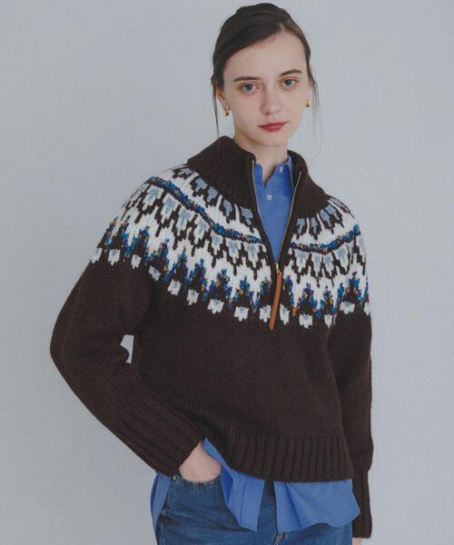 BATONER ノルディック柄ニット BATONERバトナー ノルディック柄ニット2022AW