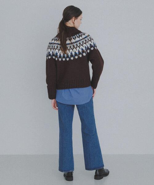 BATONER ノルディック柄ニット BATONERバトナー ノルディック柄ニット2022AW