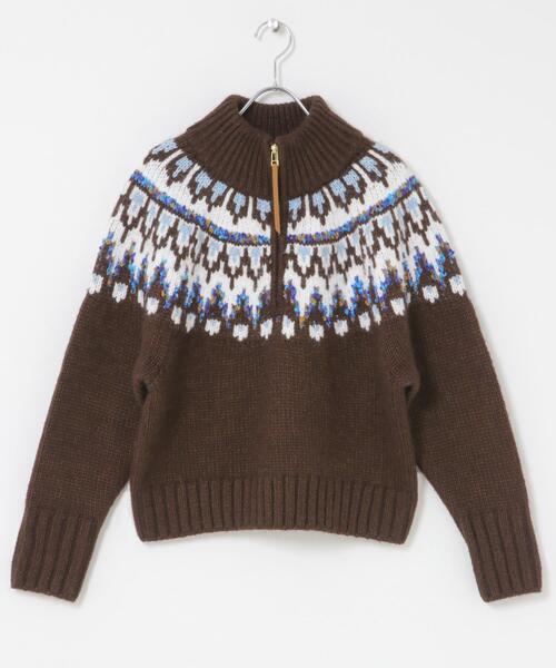 URBAN RESEARCH Sonny Label ニット セーター ハーフZIP求心