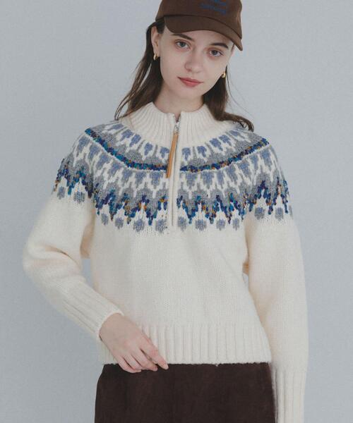 URBAN RESEARCH Sonny Label ニット セーター ハーフZIP求心