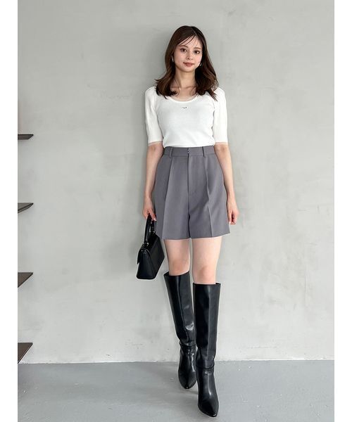 SNIDEL（スナイデル） 半袖ニット「Chacottコラボ」 F ホワイト