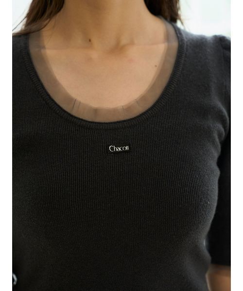 SNIDEL（スナイデル） 半袖ニット「Chacottコラボ」 F ホワイト