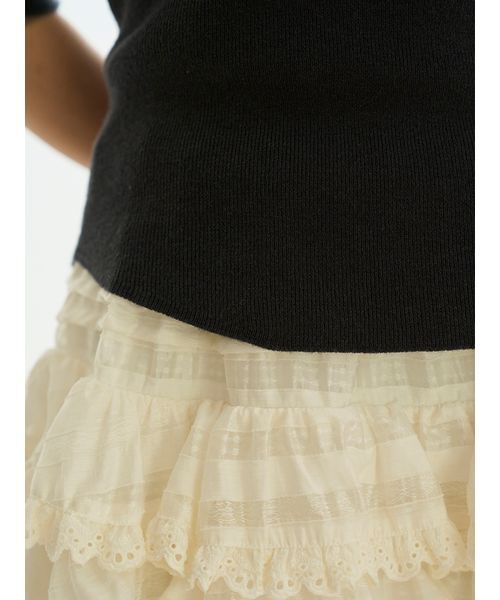 SNIDEL（スナイデル） 半袖ニット「Chacottコラボ」 F ホワイト