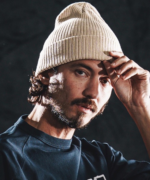 wjk reluxe ニット帽 ニットキャップ mko13342-logo embroidery cotton